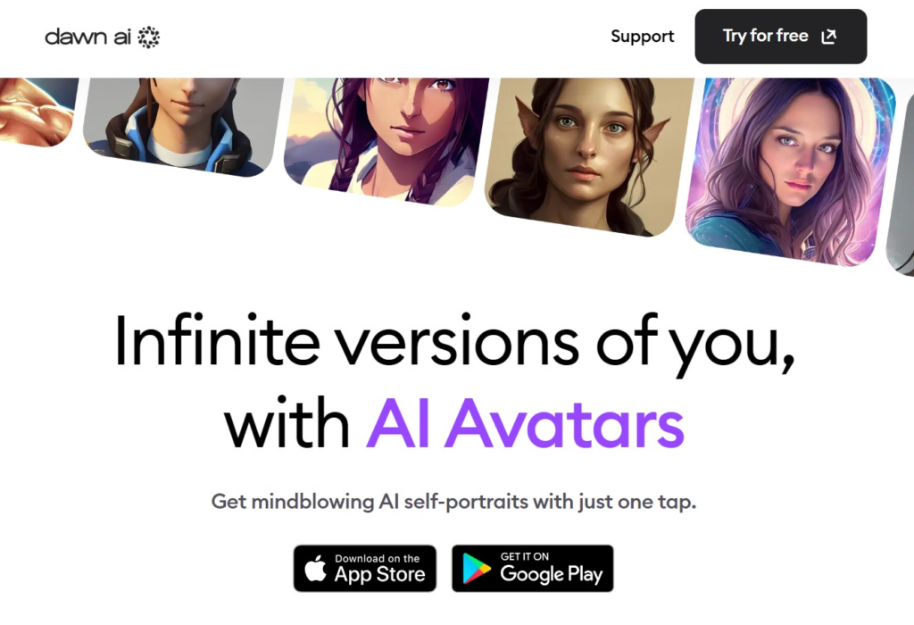 DawnAI - mobile AI art generator apps