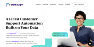AI CUSTOMER SERVICE SOFTWARE : FORETHOUGHT