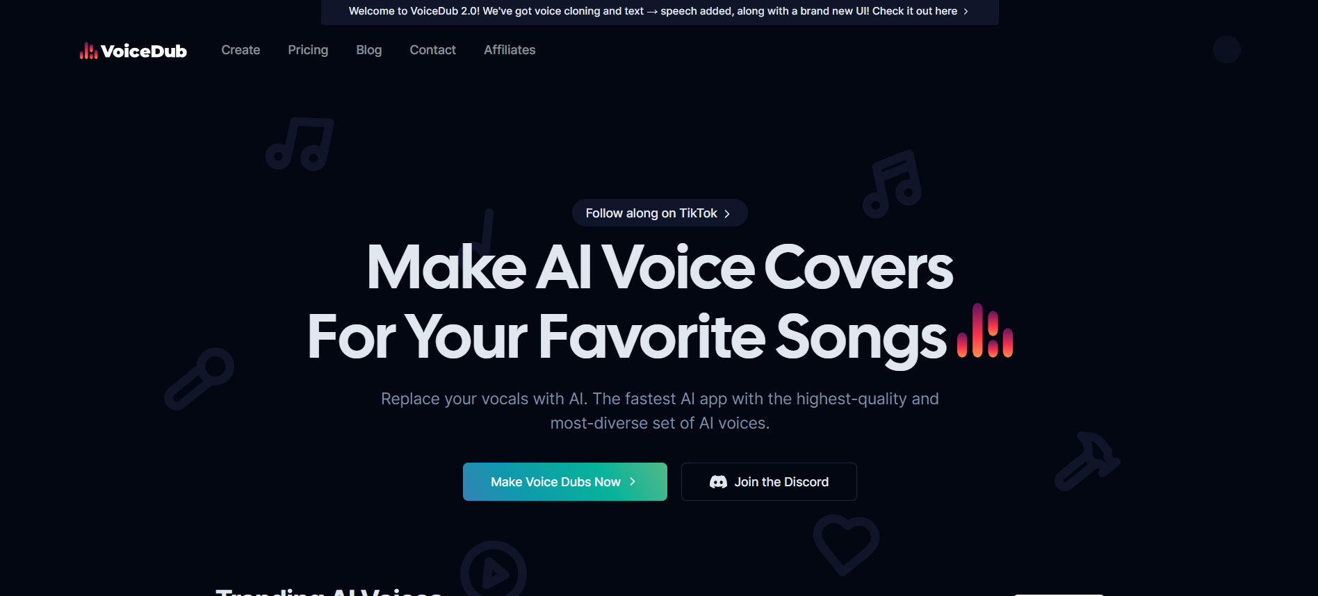 AI COVER SONG APPS : VOICEDUB